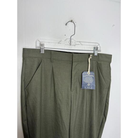 Democracy Pants Womens 14 Ab Solution Skyrise Wide Leg Trouser Earthy Olive - Picture 6 of 8